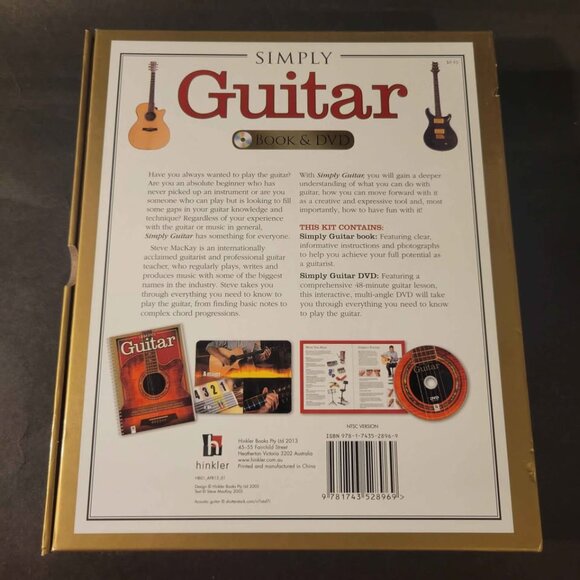 Simply Guitar Box Set 64 Page Book & 48 Minute DVD By Steve Mackay Open Box - Picture 3 of 3